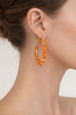 گوشواره حلقه ای رنگ نارنجی