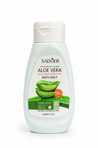 نمک حمام سادور آلوئه ورا 430 گرم | اسکراب و لایه بردار بدن SADOER Aloe Vera