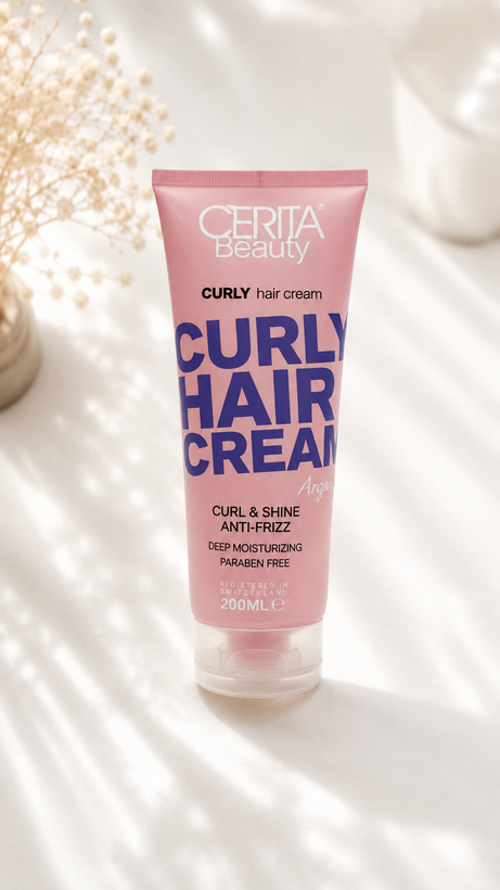 کرم مو فر Cerita Beauty مدل Curly Hair Cream حجم 200 میلیلیتر