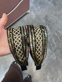 تل پهن سوزندوزی مشکی طلایی